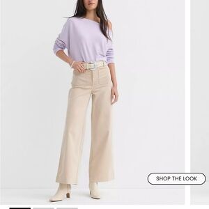 Loft petite wide leg cropped pants